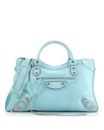 City Classic Metallic Edge Bag Leather Medium