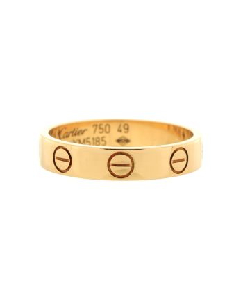 Love Wedding Band Ring 18K Yellow Gold